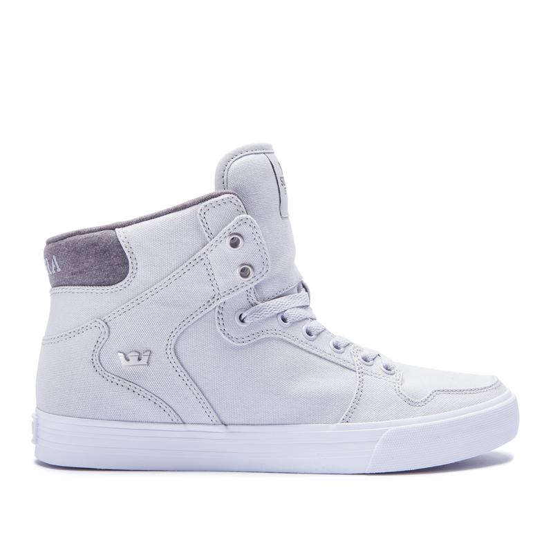 Buty Supra VAIDER - Sneakersy Wysokie Męskie - Głęboka Szare (JLRO-51694)